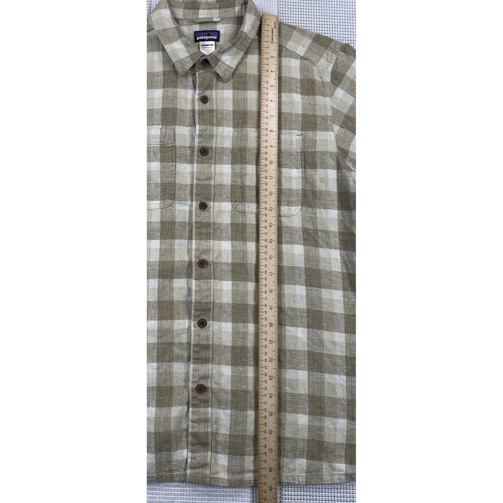 Patagonia Men's Medium Migration Hemp Shirt Button Up Short Sleeve Cotton Hemp - Picture 4 of 6
